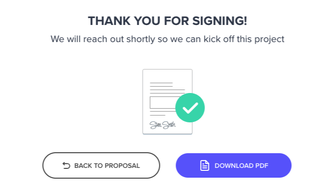 Upload signed proposals as PDF automatically